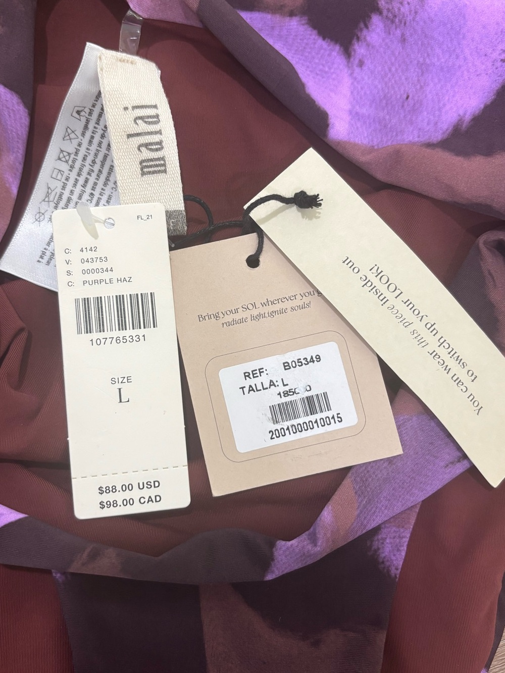 NWT Malai Hella Cool High Waisted Bikini Bottoms - Picture 4 of 7
